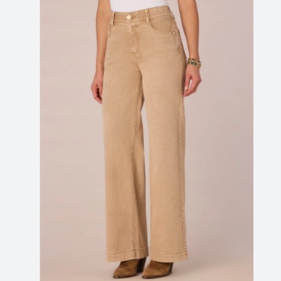 NEW DEMOCRACY womens Ab Solution High Rise Wide Leg Pants tan 254 397 - Picture 1 of 6